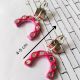 Trishul Damru Pink Thread Earrings